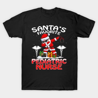 Santas Favorite Pediatric Nurse Christmas T Shirt T-Shirt